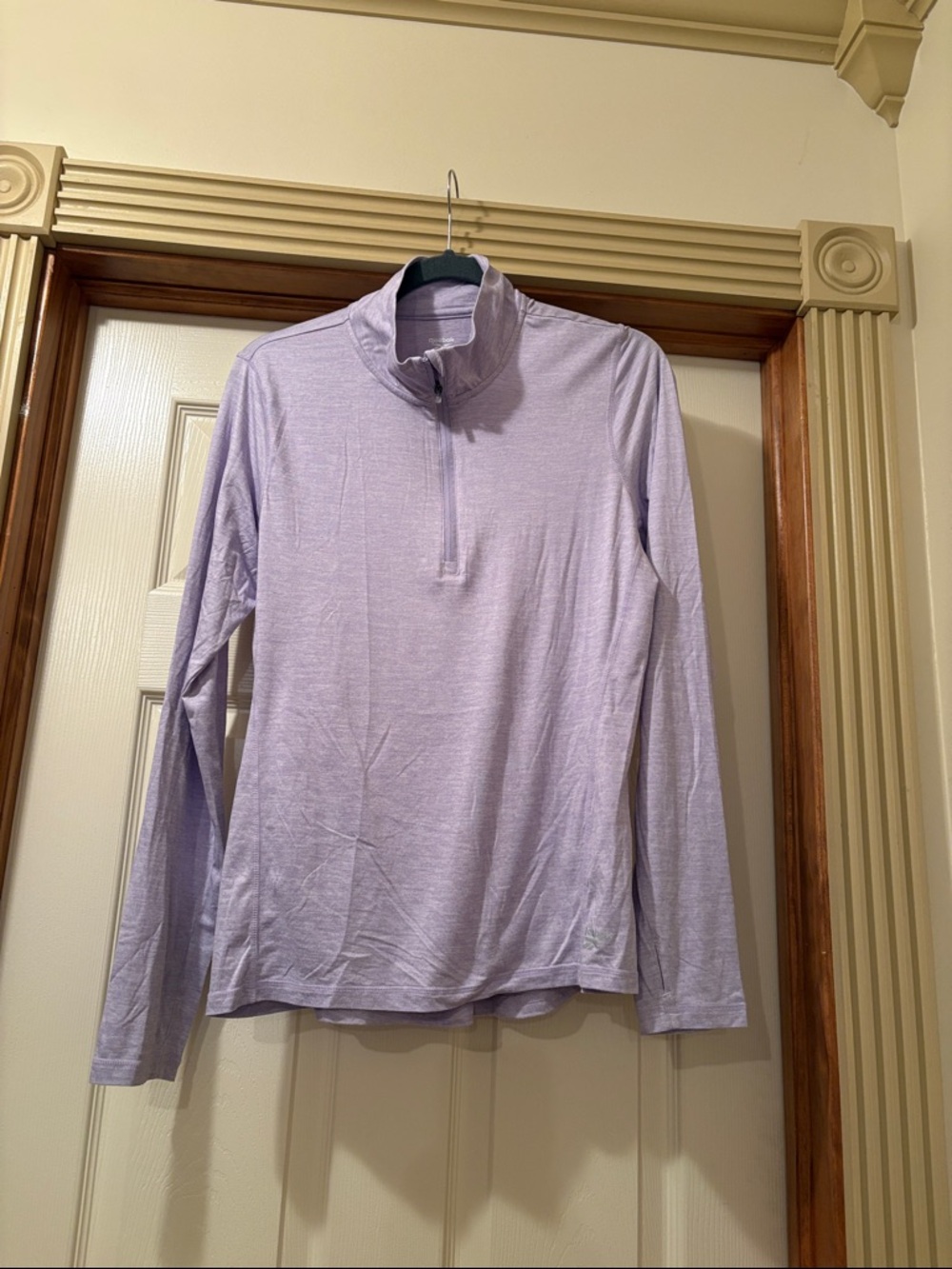 Reebok Lavender Long Sleeve Quarter-Zip Top